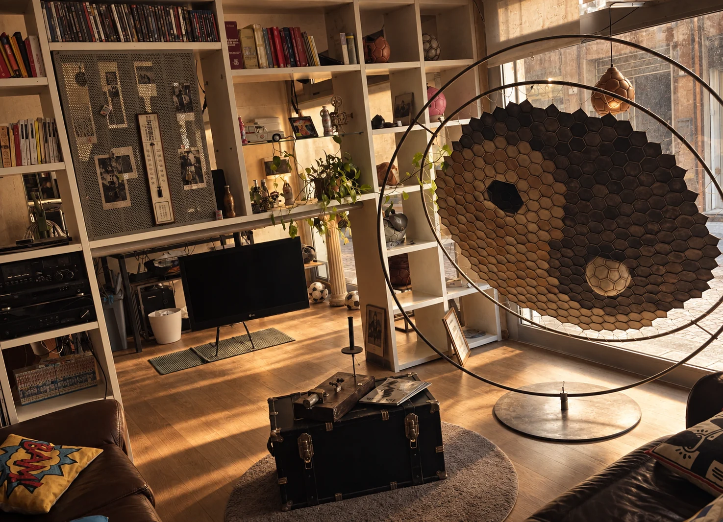 Atelier PANGAEA a Stra con banco di lavoro e strumenti